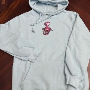 NWT Disney Alice in Wonderland Cheshire Cat Blue Hoodie Sweatshirt XS